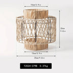 Zenora Chinese Retro Hand-Woven Paper Rope Chandelier Lampshade