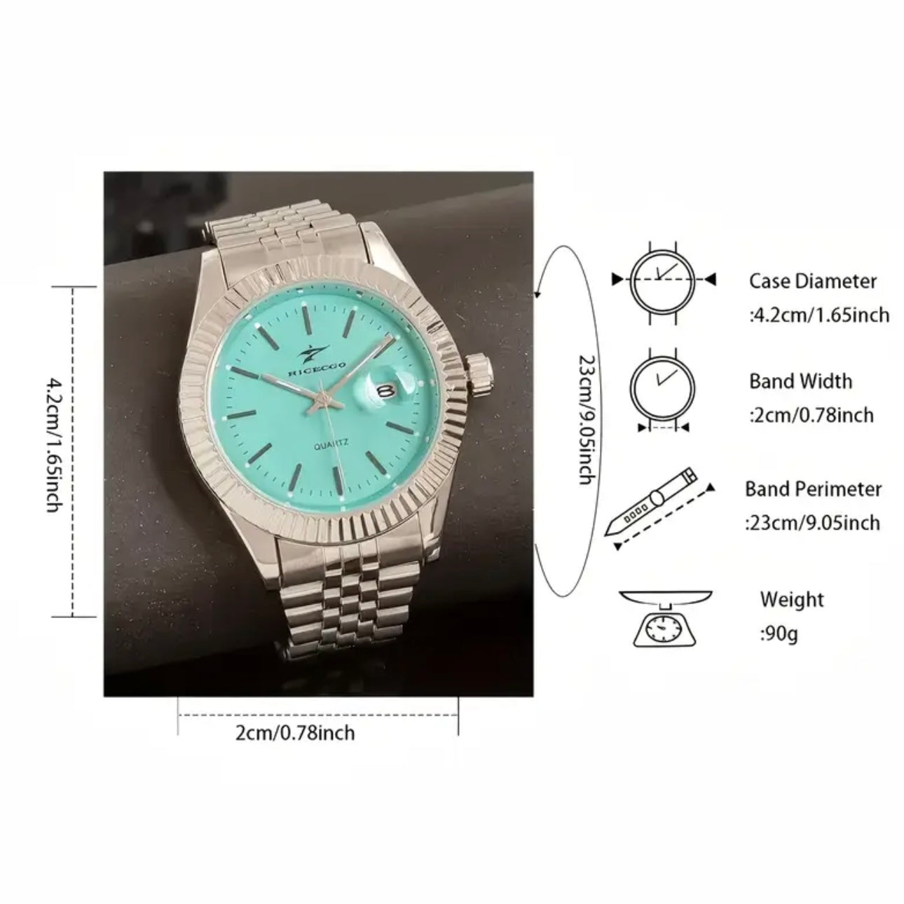 RICECGO Men’s Quartz Business Watch