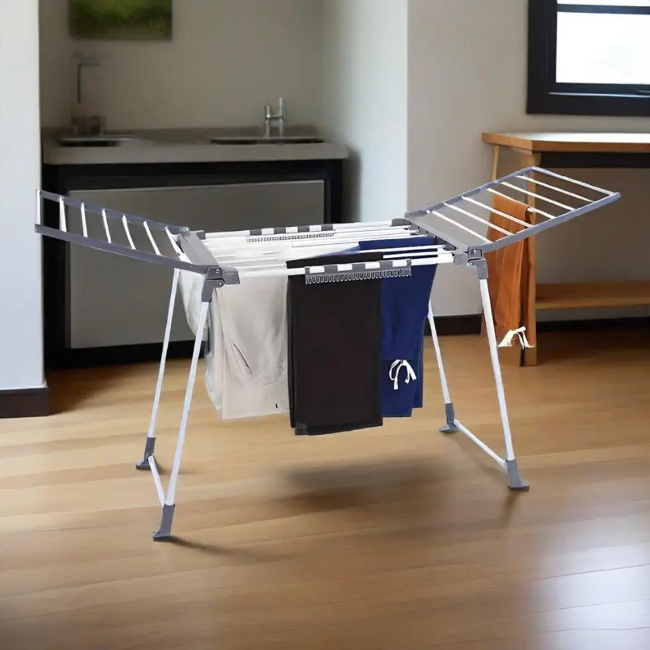 Zenora Freestanding Folding Metal Clothes Drying Rack