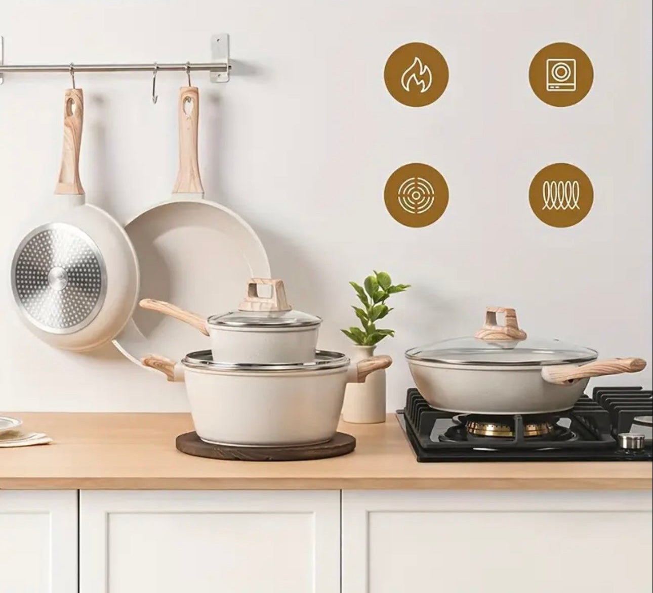 Zenora Kemo AllureStone Non-Stick Cookware Set (14pcs)