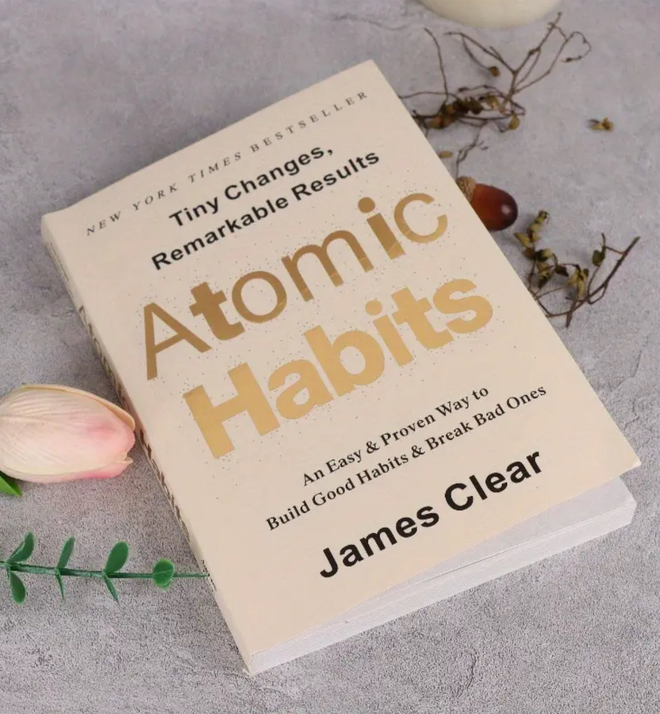 Atomic Habits by James Clear – Minimalist Hardcover Edition