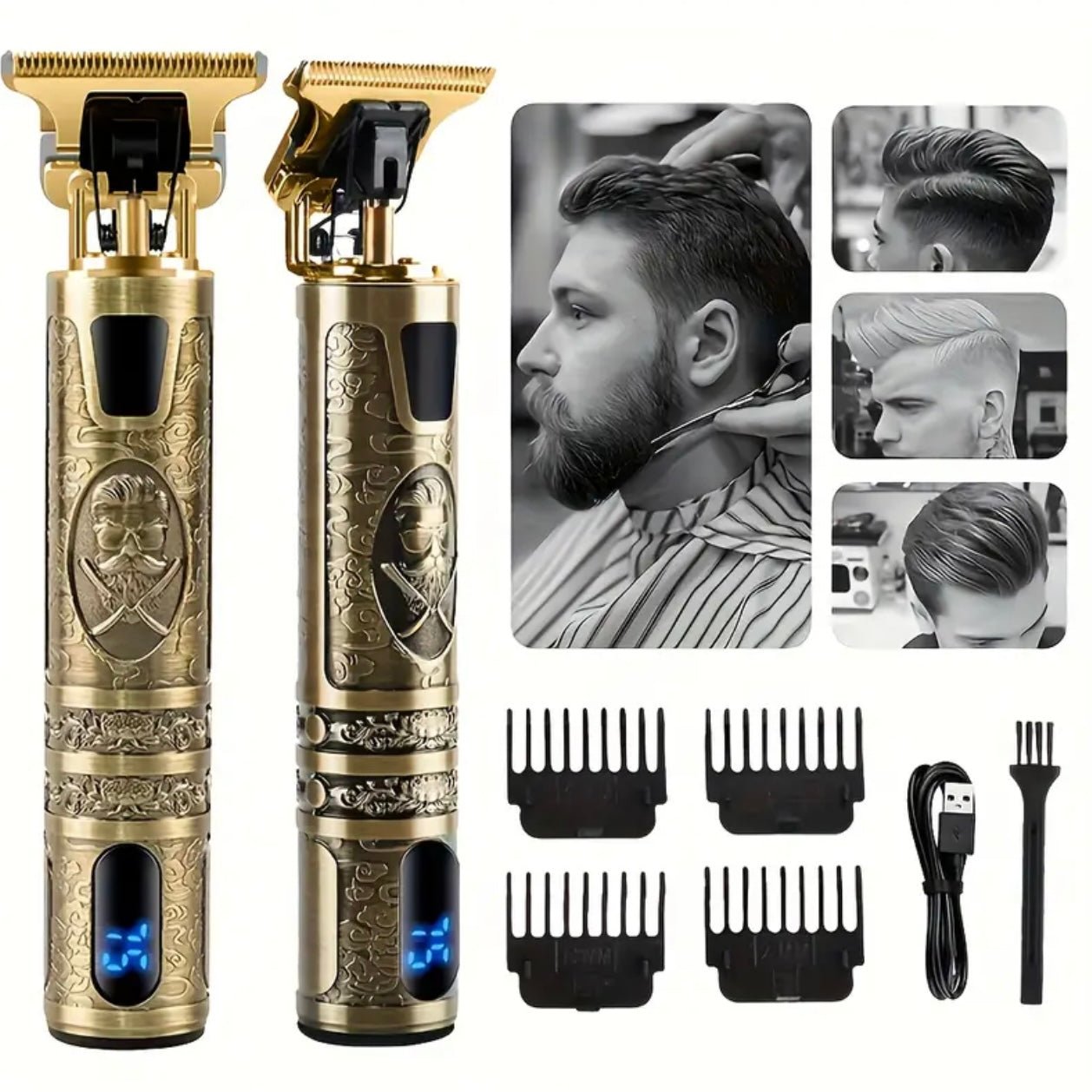 Zenora Tony LED Cordless Metal Hair Clipper