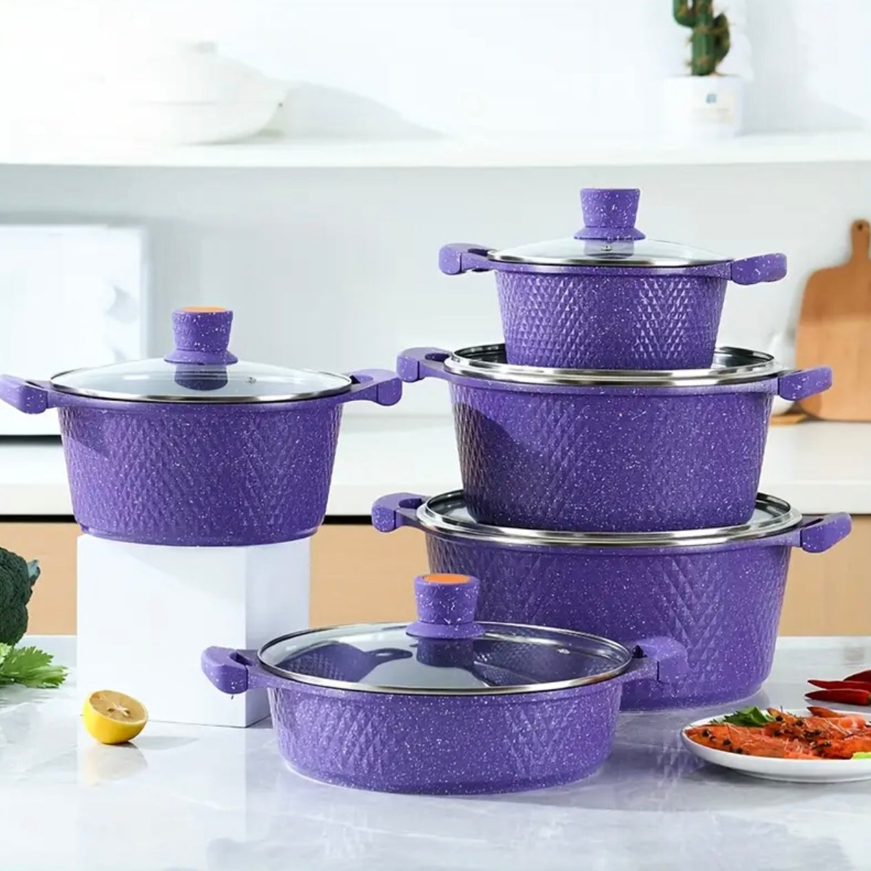 Zenora Multi-Piece Maifanstone Coating Soup Pot Set