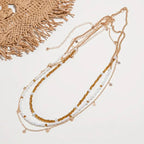 3-Piece Boho Beaded Waist Chain Set — Pearl & Charm Edition