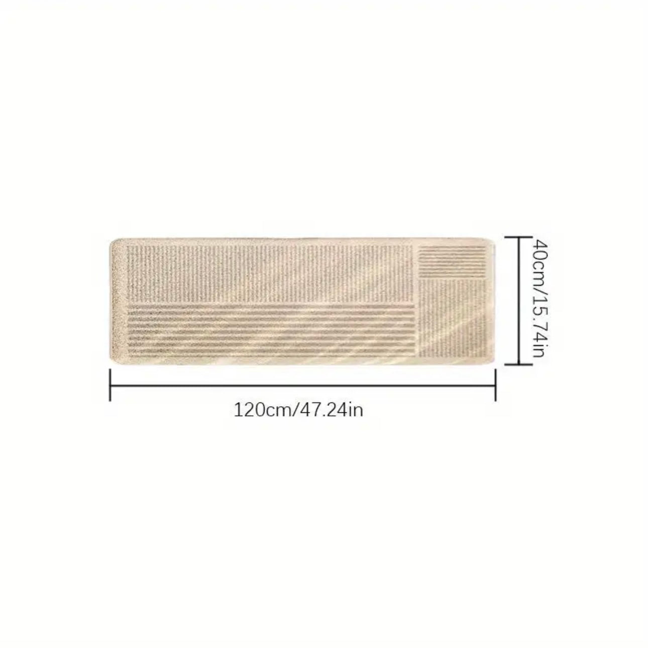 Zenora Japanese-Inspired Cream Striped Area Mat