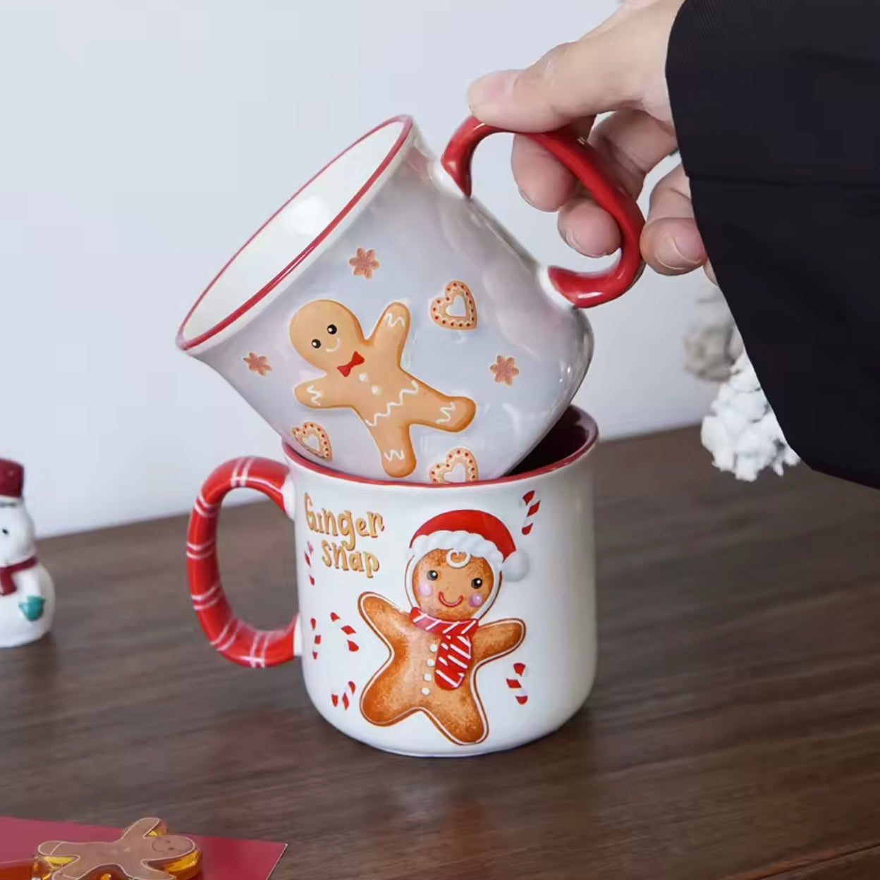 Zenora Christmas Gingerbread Man Ceramic Mug