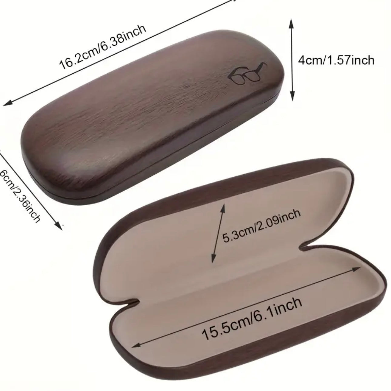 3pcs Hard Shell Glasses Case – Durable Iron Build, Ergonomic Design for Men & Women