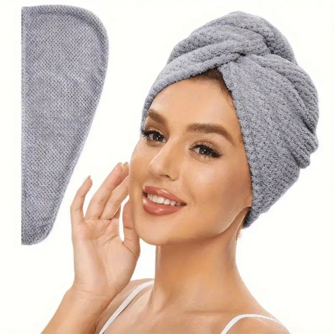 Zenora 2-Pack Super Absorbent Microfiber Hair Towels