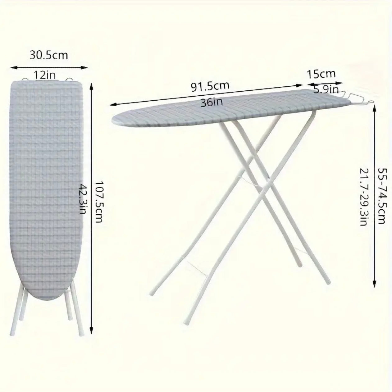 Zenora Heavy-Duty Ironing Board with Adjustable Height