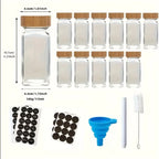 Zenora 12/24pcs Spice Jar Set