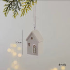 Zenora White Ceramic Christmas Tree Ornaments
