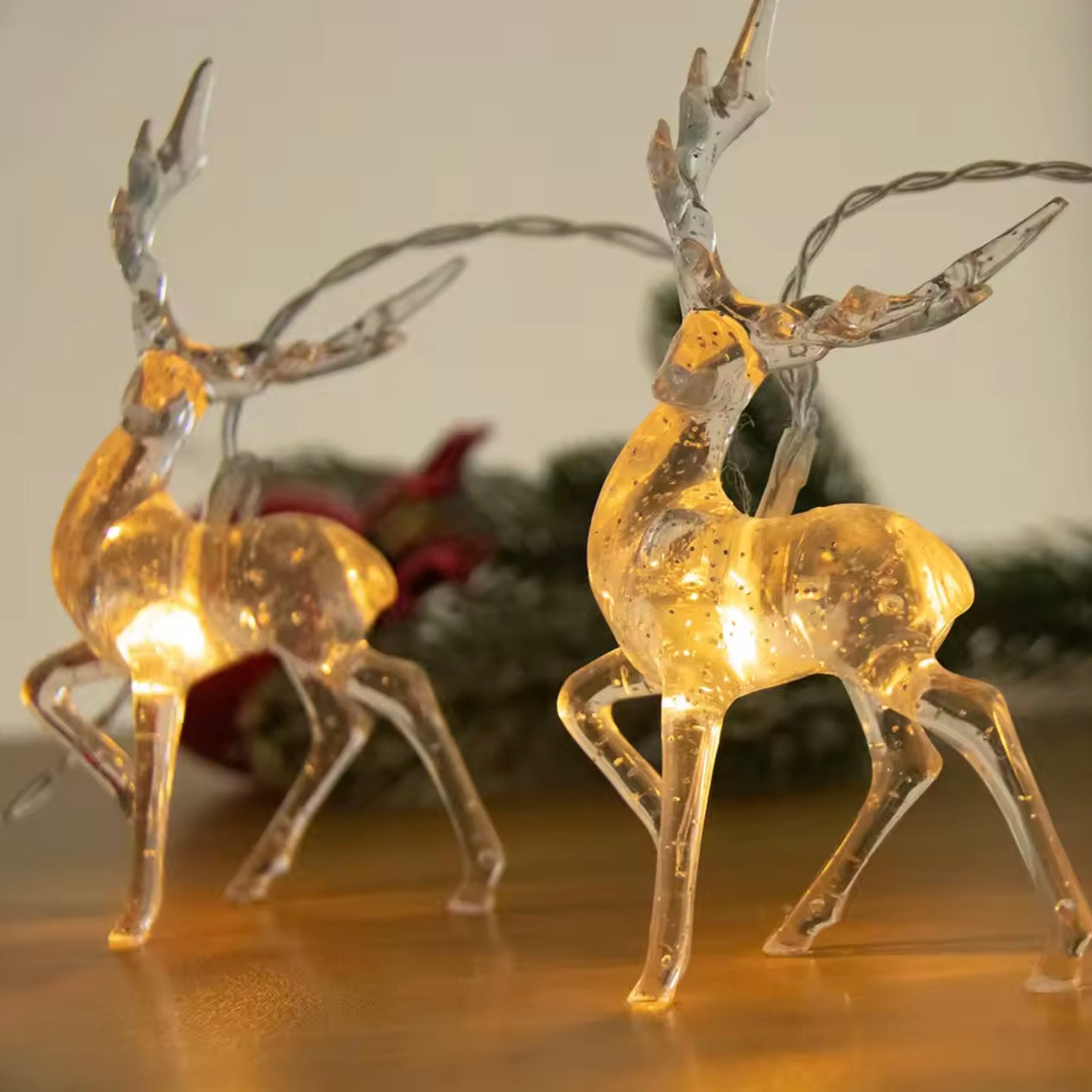 Zenora 3D Reindeer LED Christmas String Lights (Battery Operated)
