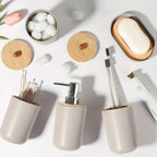 Zenora 5-Piece Plastic Rattan Bathroom Accessory Set