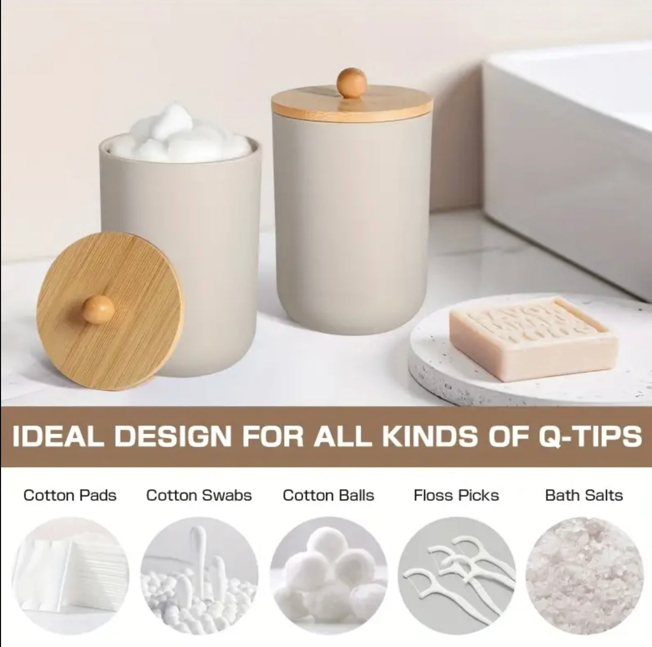 Zenora 5-Piece Plastic Rattan Bathroom Accessory Set