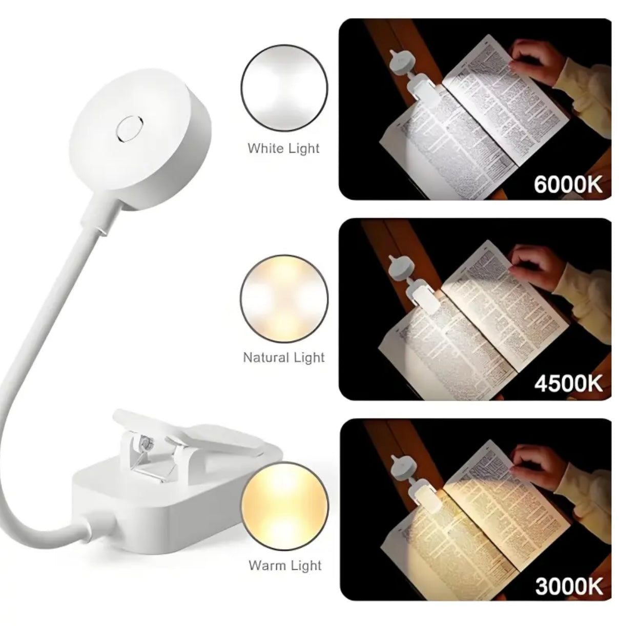 Zenora Adjustable LED Reading Light [White]