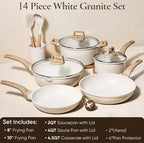 Zenora Kemo AllureStone Non-Stick Cookware Set (14pcs)