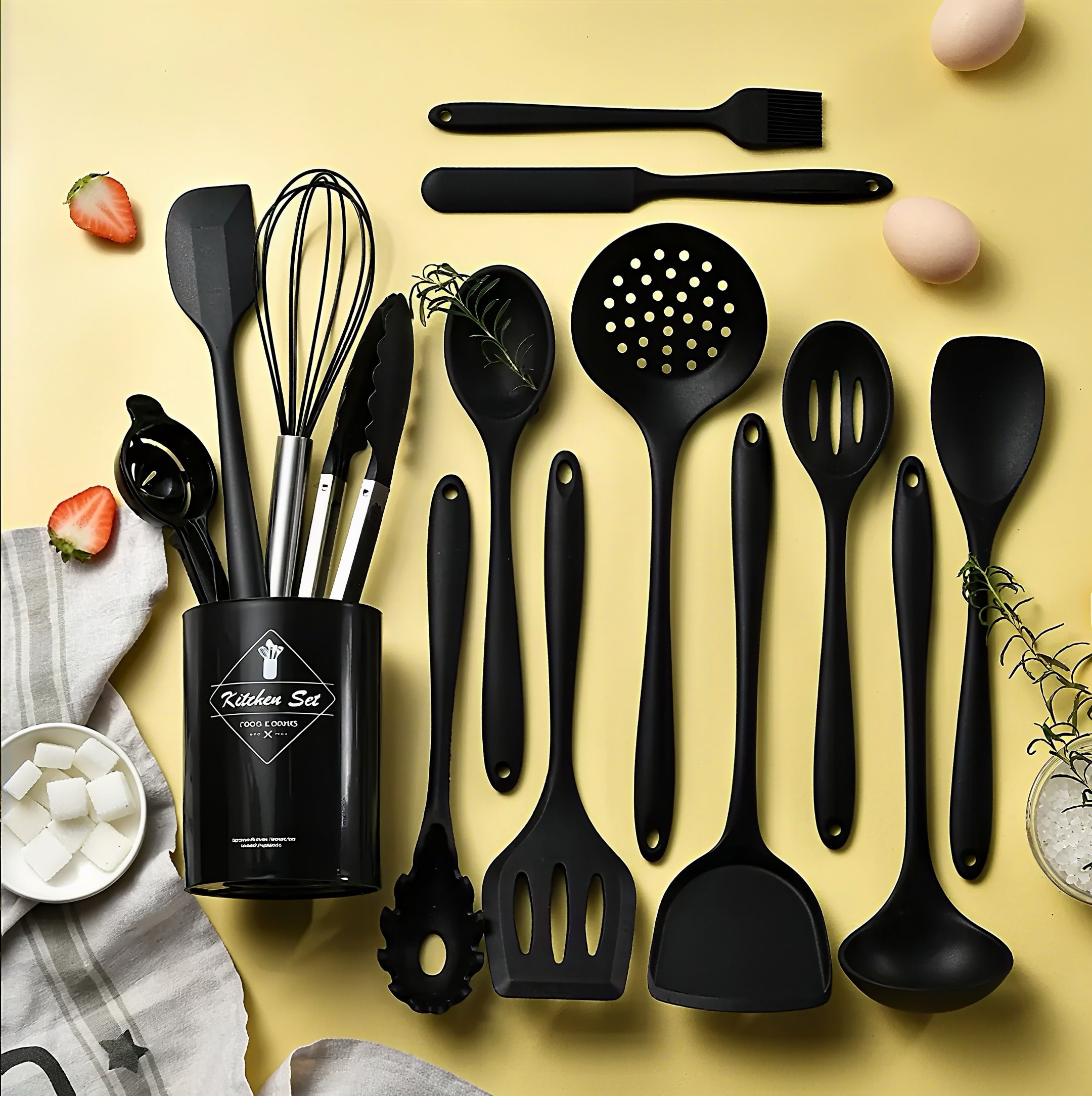 Zenora™ 15-Piece Silicone Kitchen Utensil Set with Holder