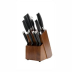 Zenora™ Acacia Wood Knife Block – 14-Slot Premium Organizer for Professional Kitchens