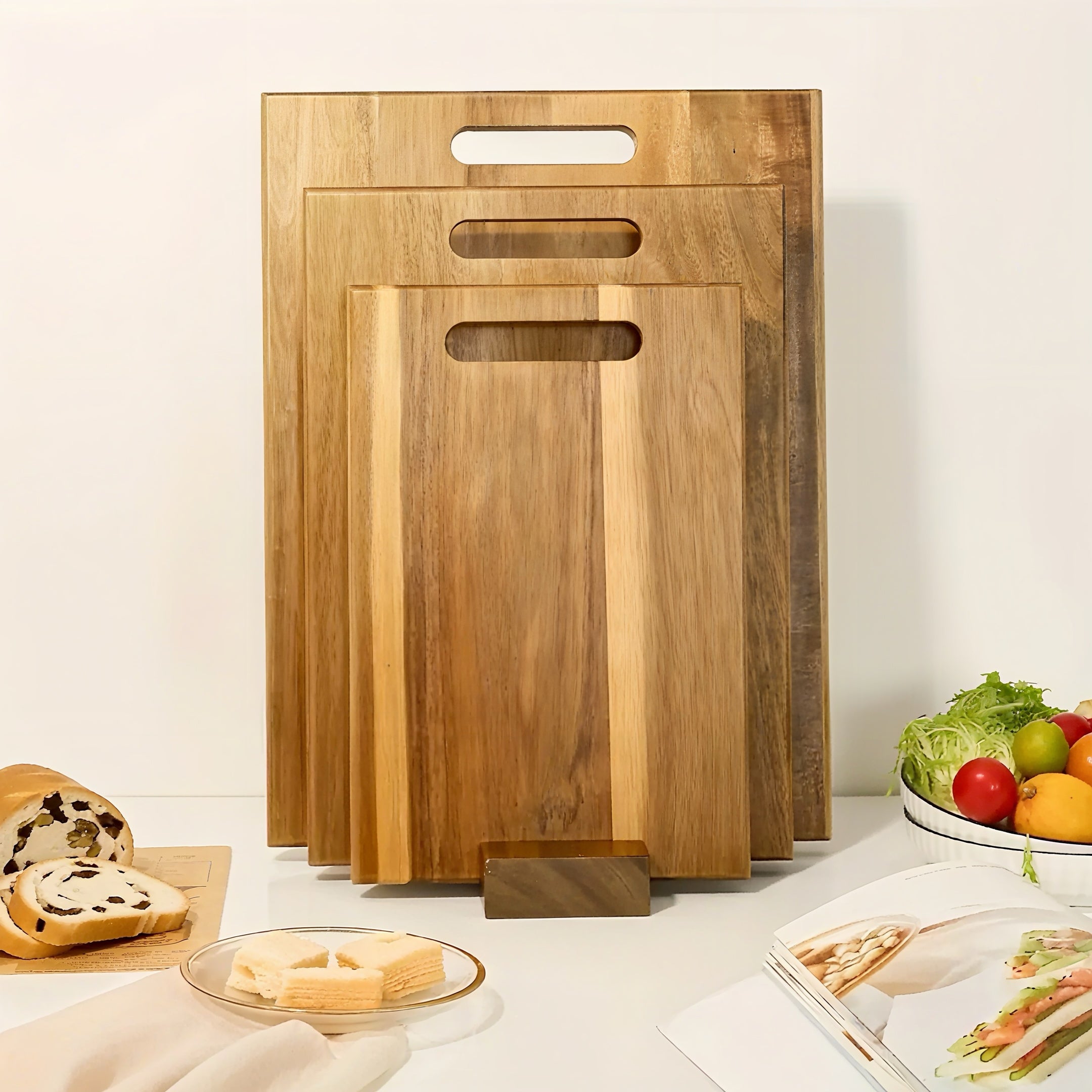 Zenora™ Premium Wooden Cutting Board – Handcrafted Solid Wood Board for Kitchen & Serving