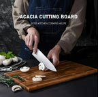 Zenora™ Premium Wooden Cutting Board – Handcrafted Solid Wood Board for Kitchen & Serving