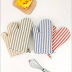 Zenora™ Striped Heat-Resistant Oven Gloves – Thickened, Anti-Scald Baking & Cooking Mitts