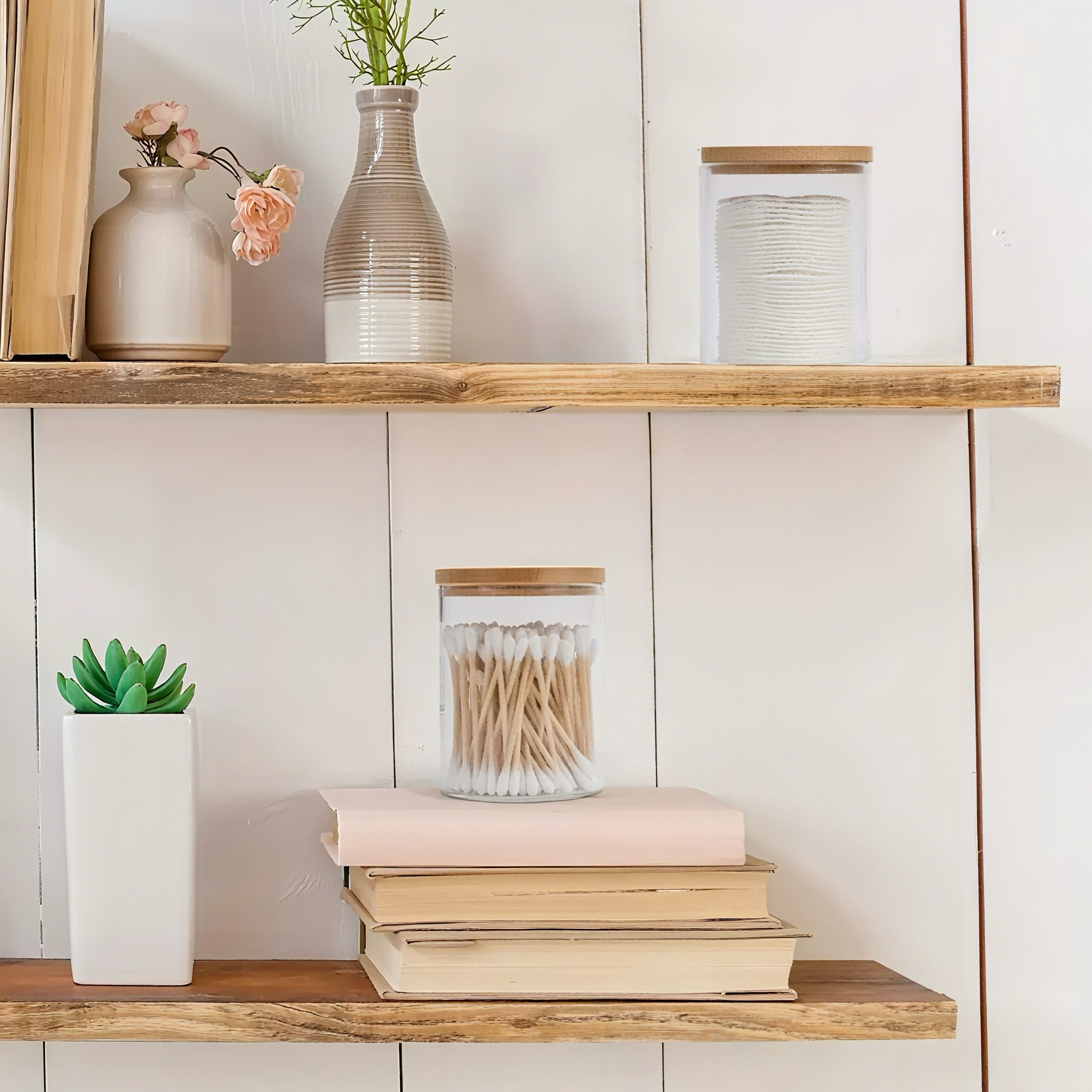 Zenora Bamboo Lid Bathroom Canisters