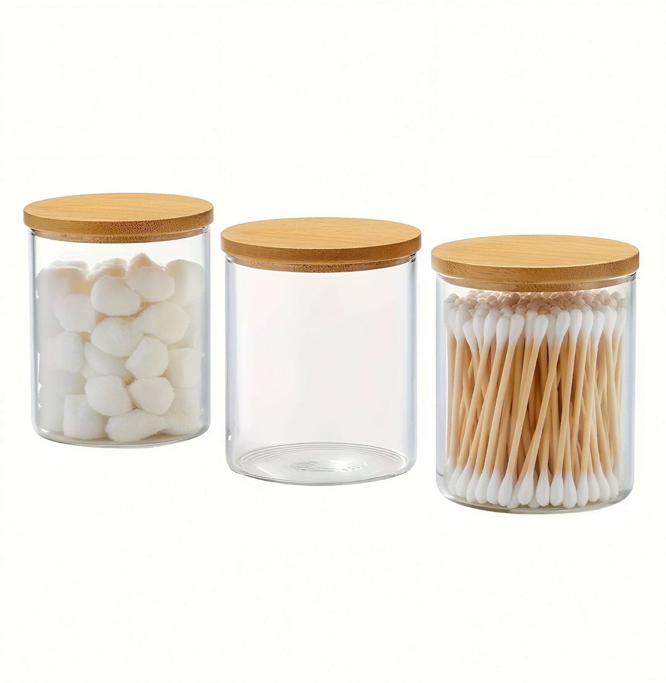 Zenora Bamboo Lid Bathroom Canisters