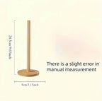 Modern Self-Adhesive Tissue Holder with Wooden Stand