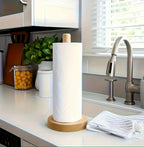 Modern Self-Adhesive Tissue Holder with Wooden Stand