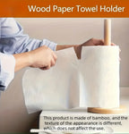 Modern Self-Adhesive Tissue Holder with Wooden Stand