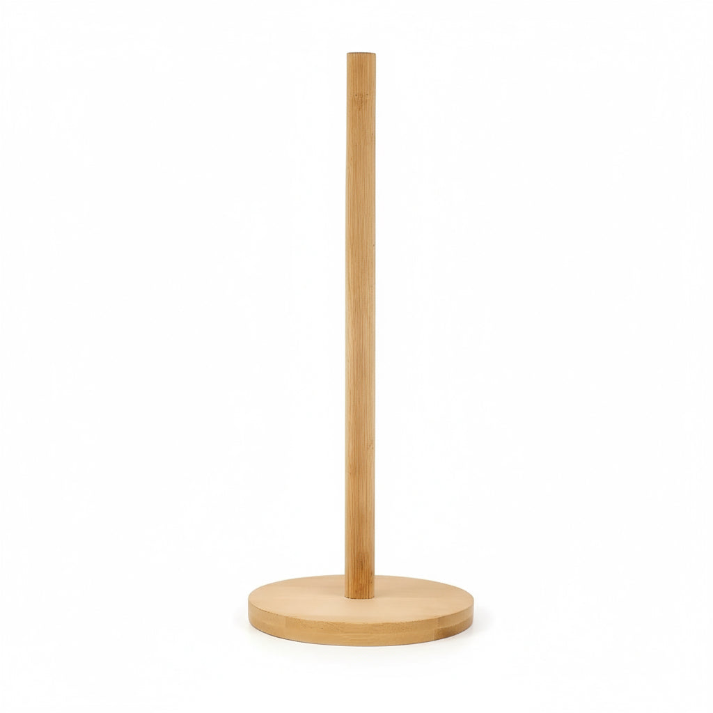 Modern Self-Adhesive Tissue Holder with Wooden Stand