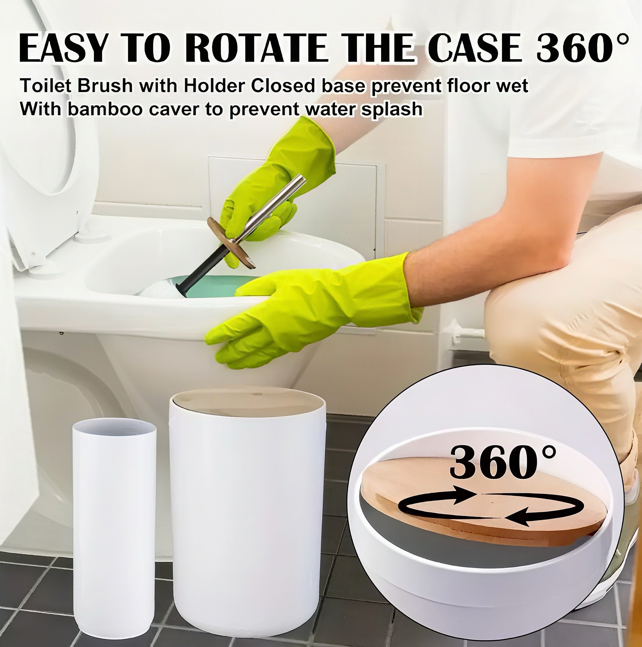 Zenora 9-Piece Wood-Style Bathroom Accessory Set – Waterproof & Rustproof Toiletry Organizer with Dispenser, Tissue Box, Trash Can, and More