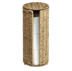 Zenora Independent Iron Toilet Paper Holder with Handwoven Storage Basket