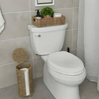 Zenora Independent Iron Toilet Paper Holder with Handwoven Storage Basket