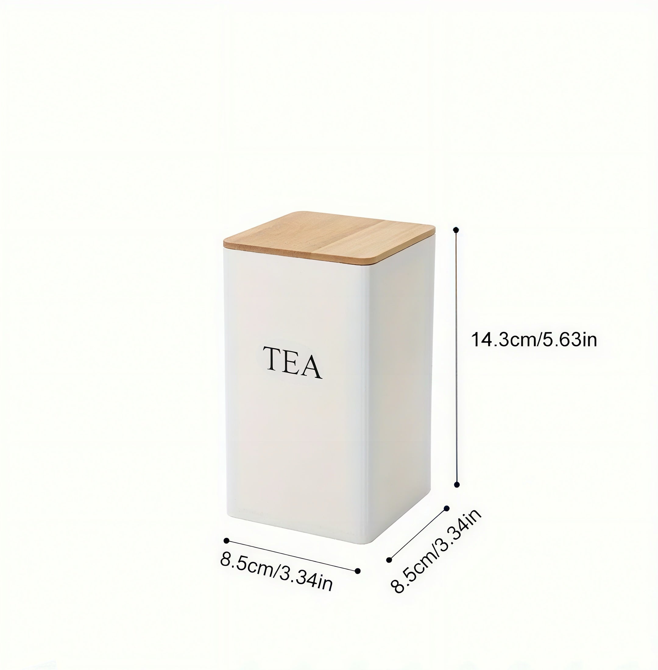 Zenora 3-Piece Airtight Metal Tea & Coffee Storage Container Set with Bamboo Lids
