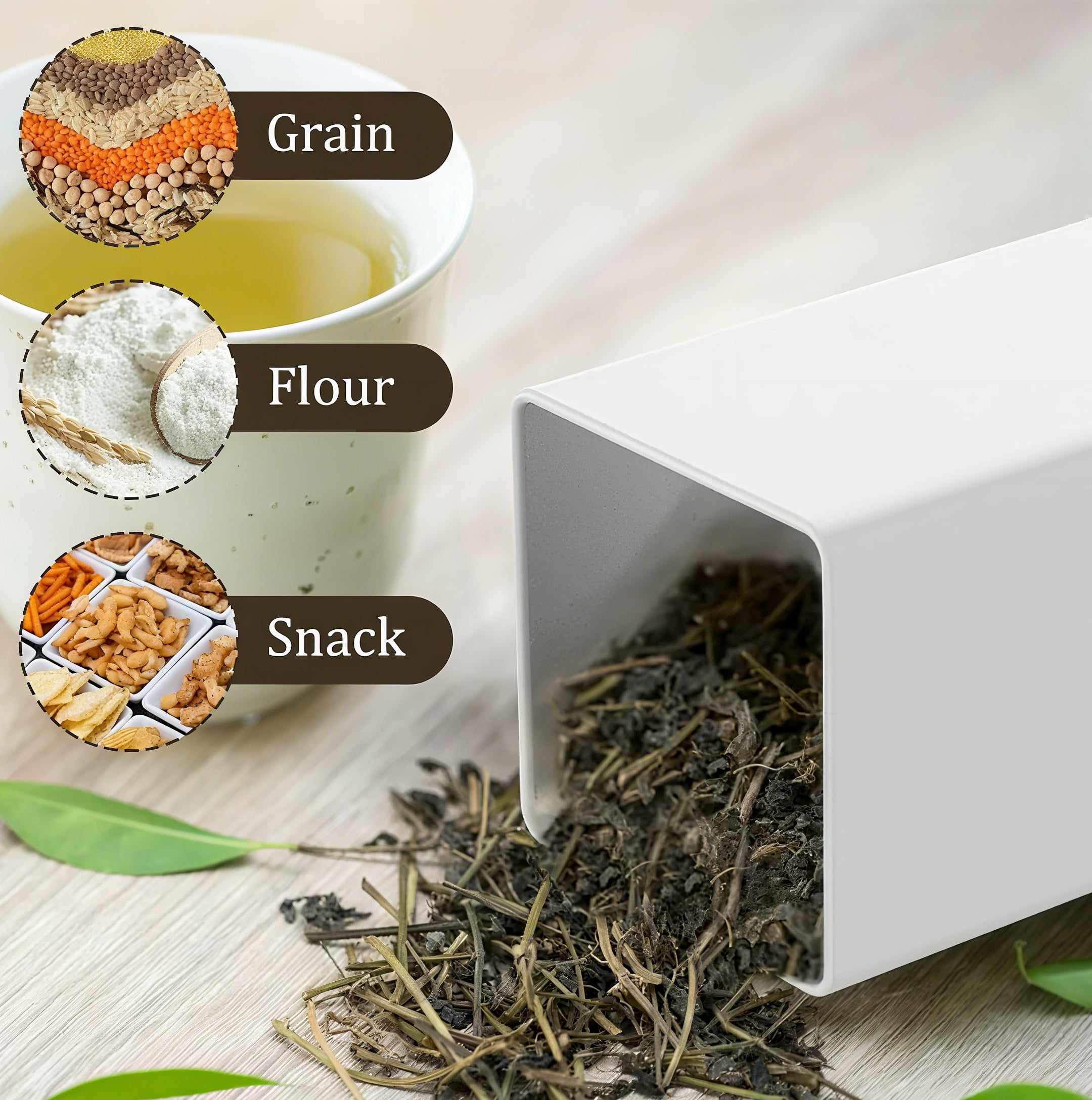 Zenora 3-Piece Airtight Metal Tea & Coffee Storage Container Set with Bamboo Lids