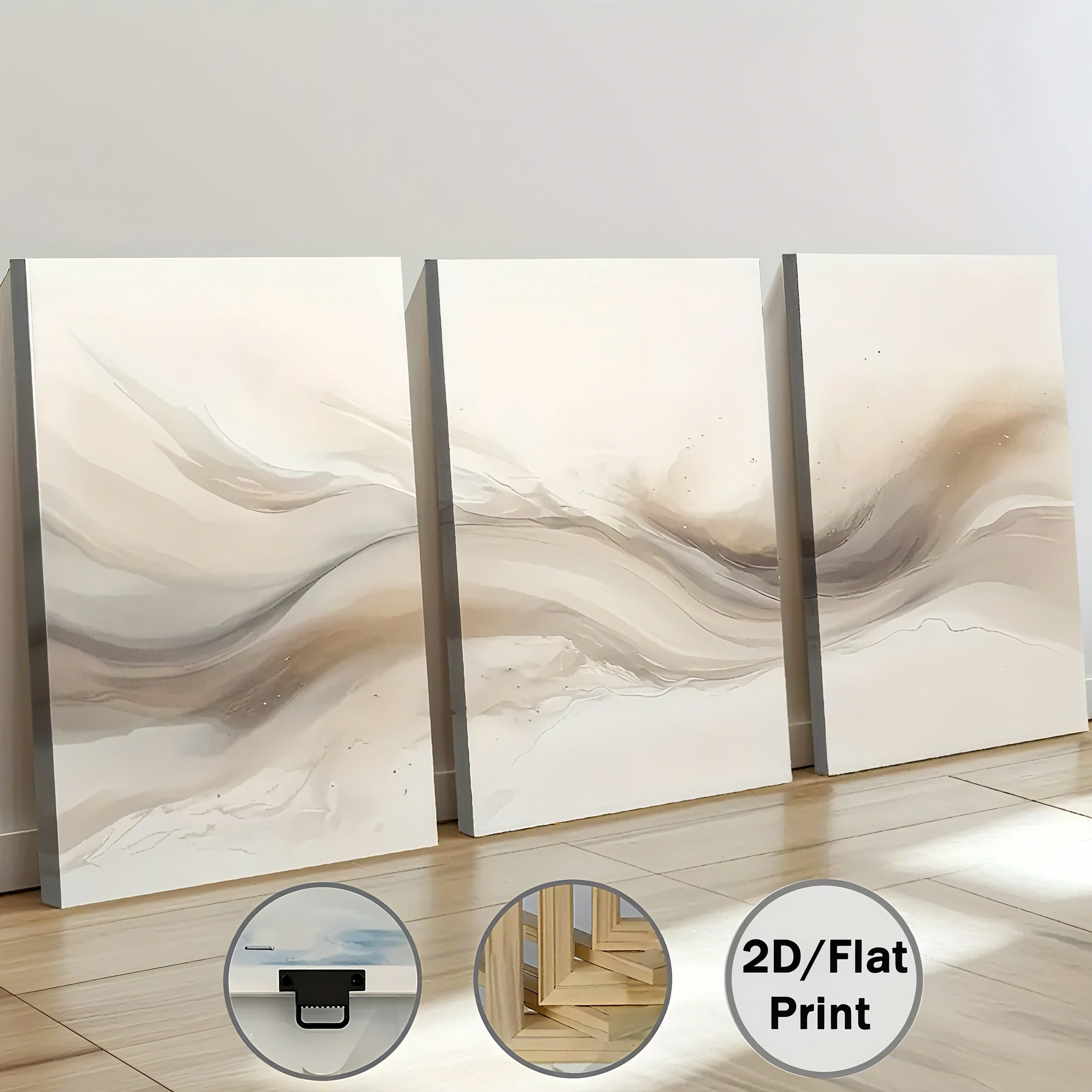 Zenora 3pcs 2D Flat Abstract Line Art Set