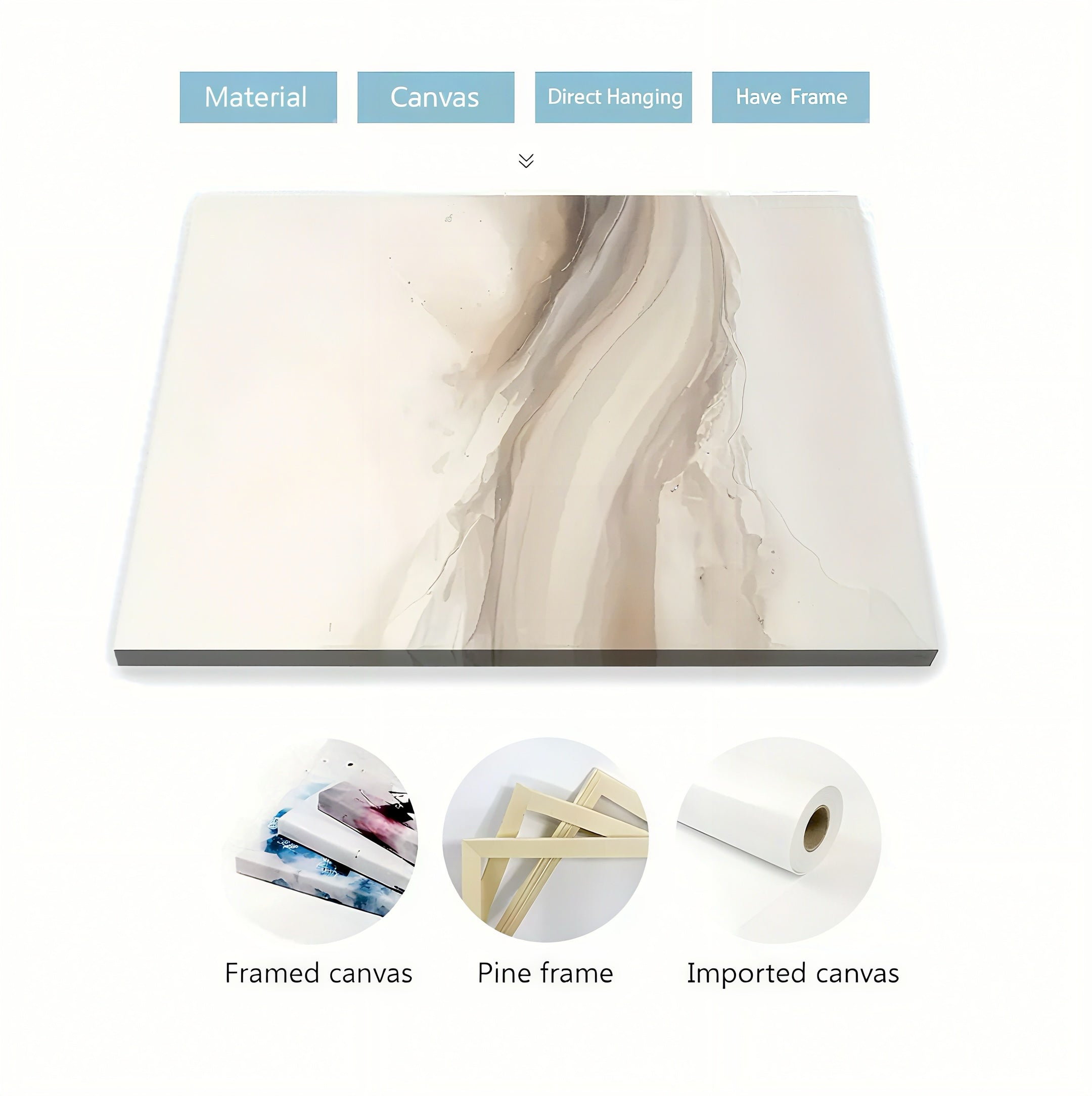 Zenora 3pcs 2D Flat Abstract Line Art Set