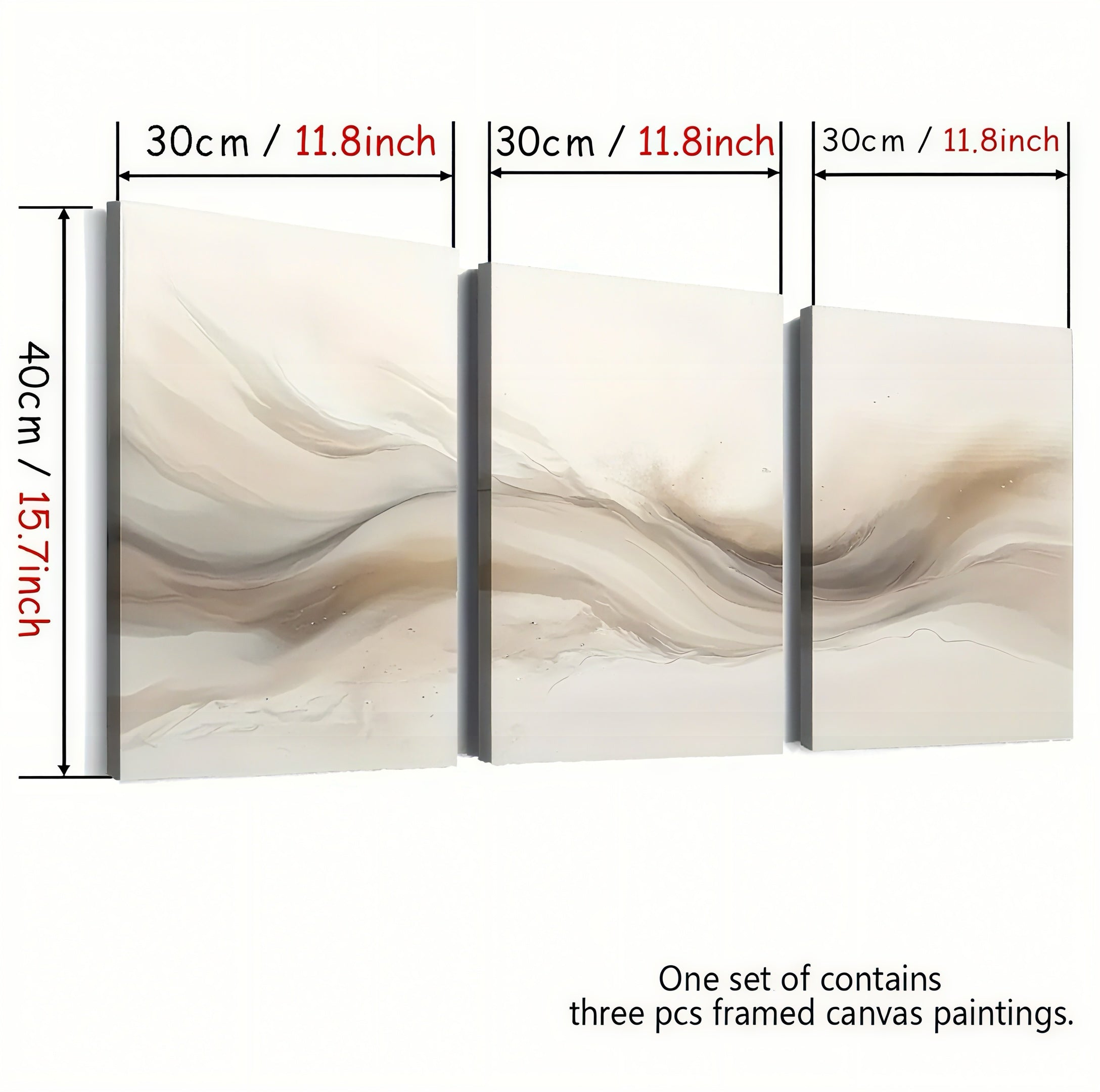 Zenora 3pcs 2D Flat Abstract Line Art Set