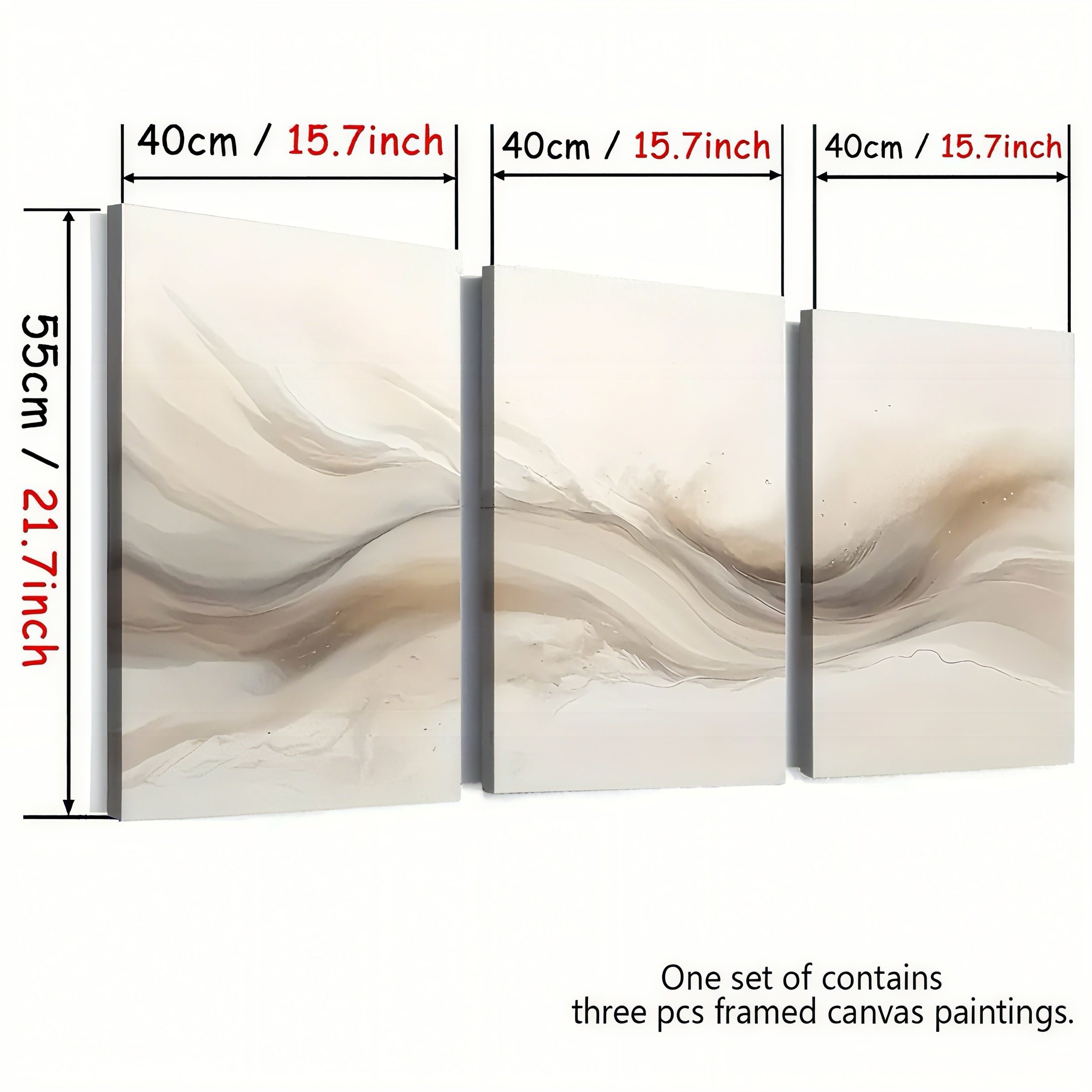 Zenora 3pcs 2D Flat Abstract Line Art Set