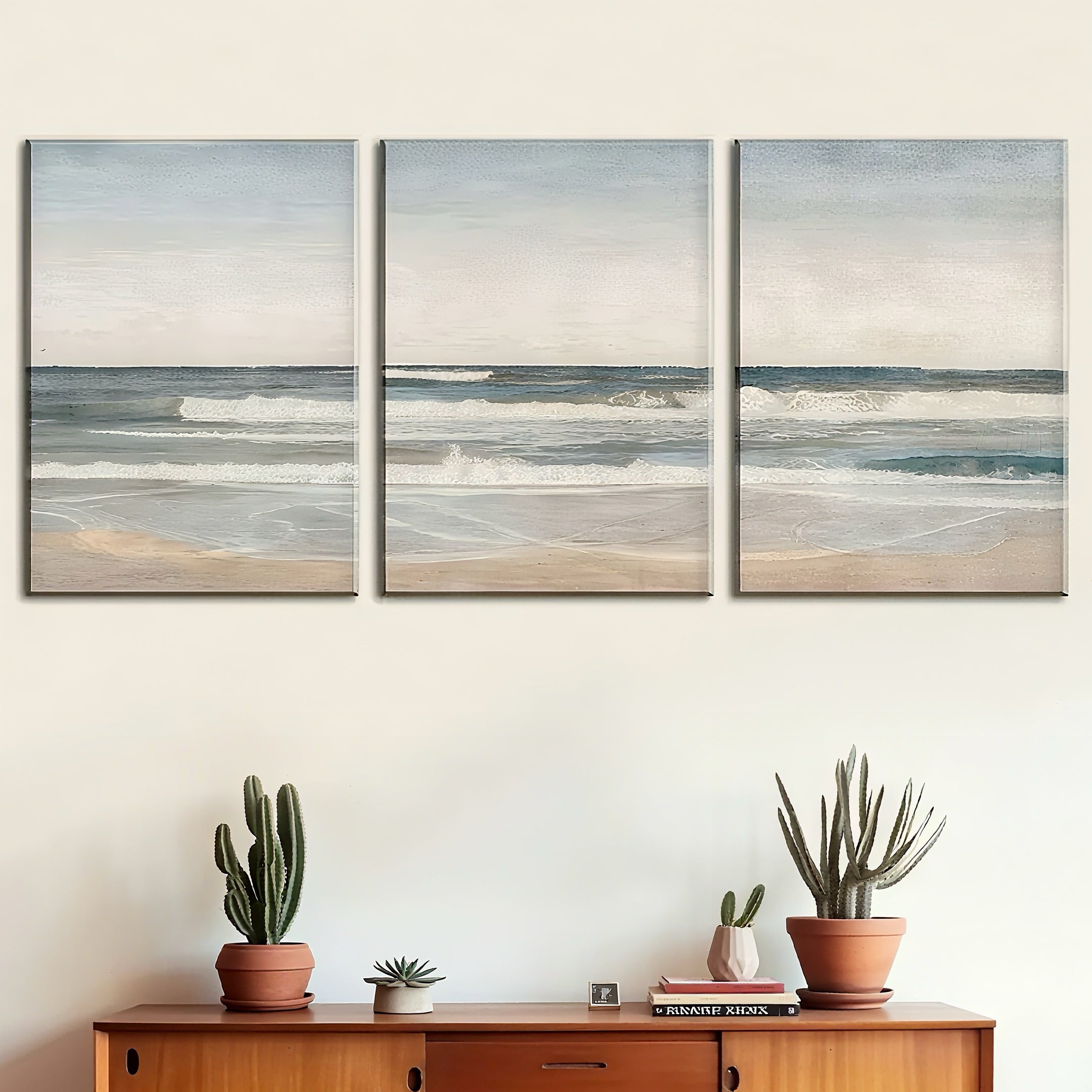 Zenora 3pcs 2D Flat Seaside Landscape Art Set