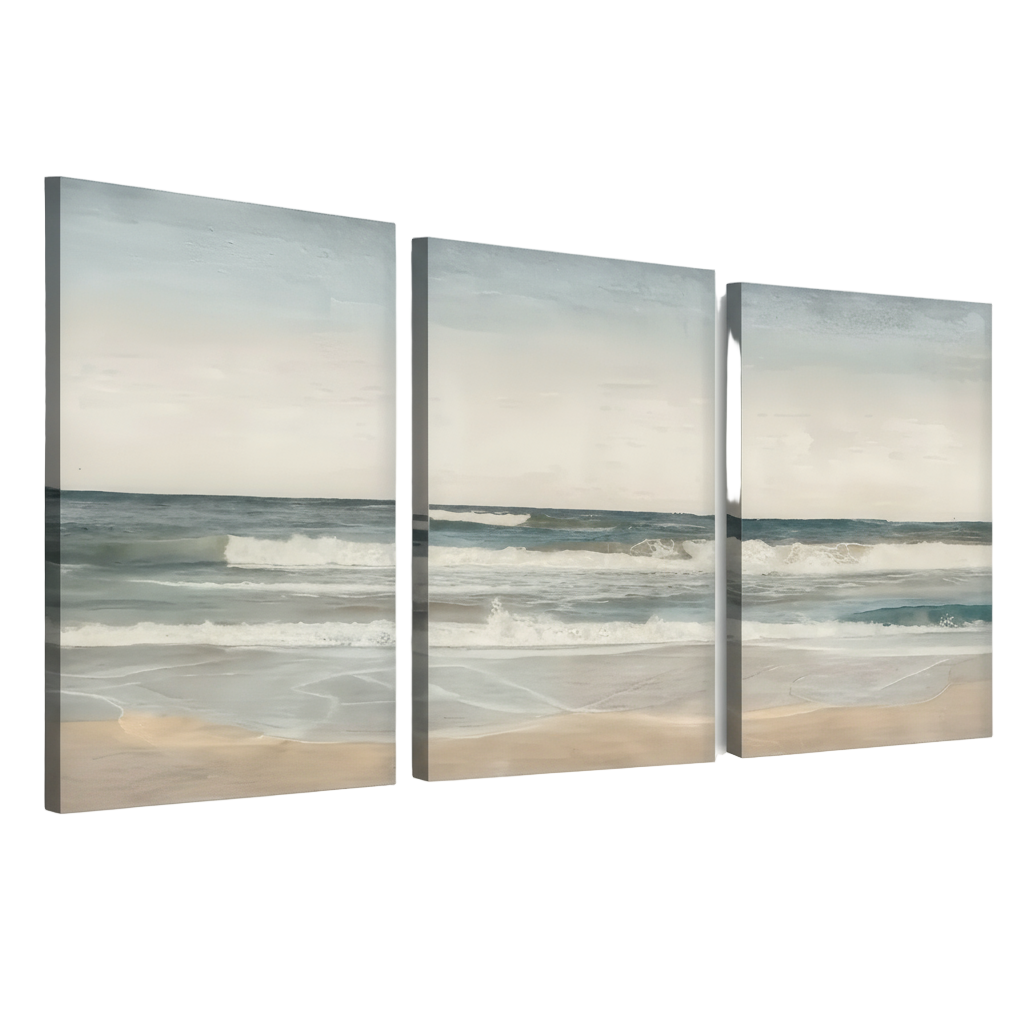 Zenora 3pcs 2D Flat Seaside Landscape Art Set