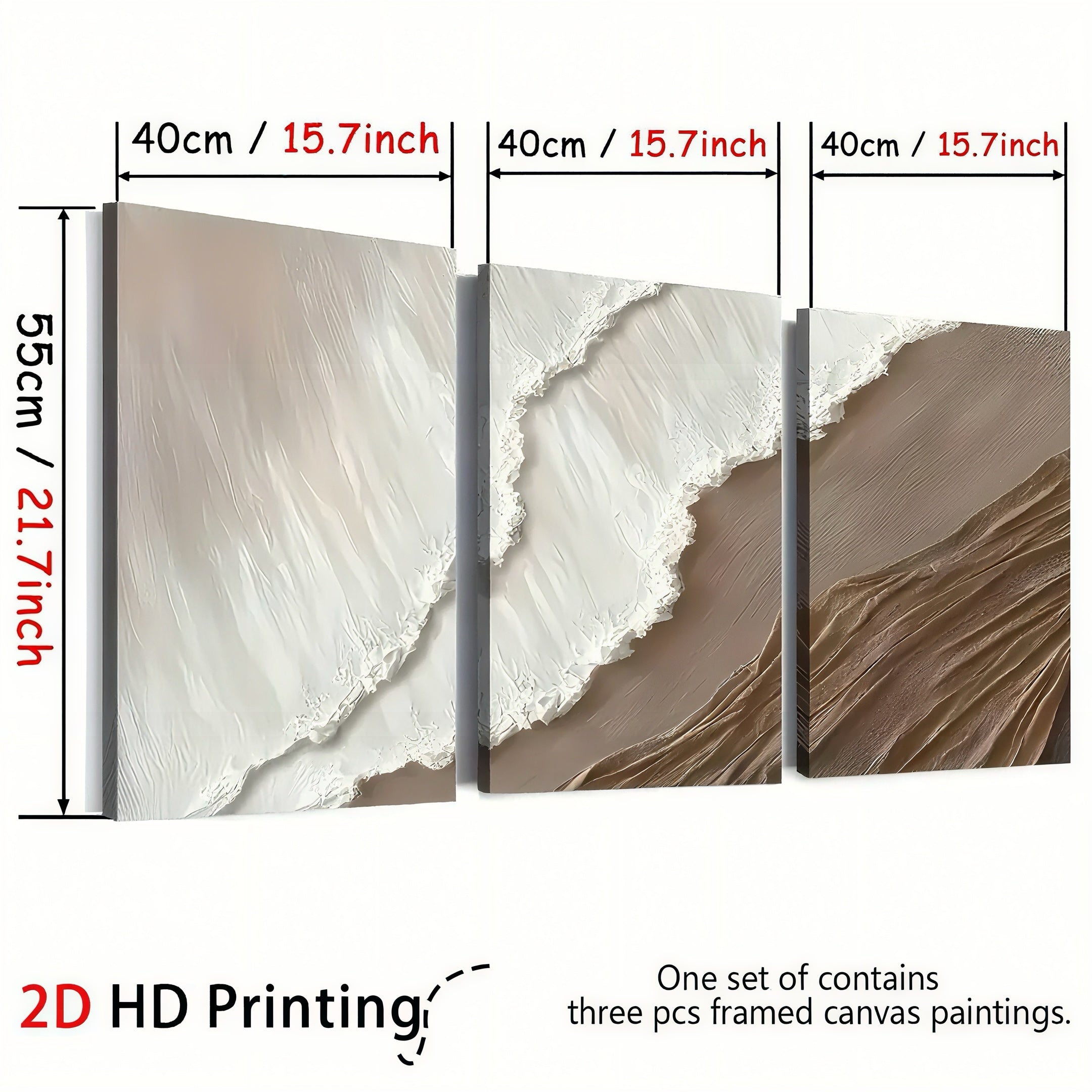 Zenora 3pcs 2D Flat Abstract Art Set