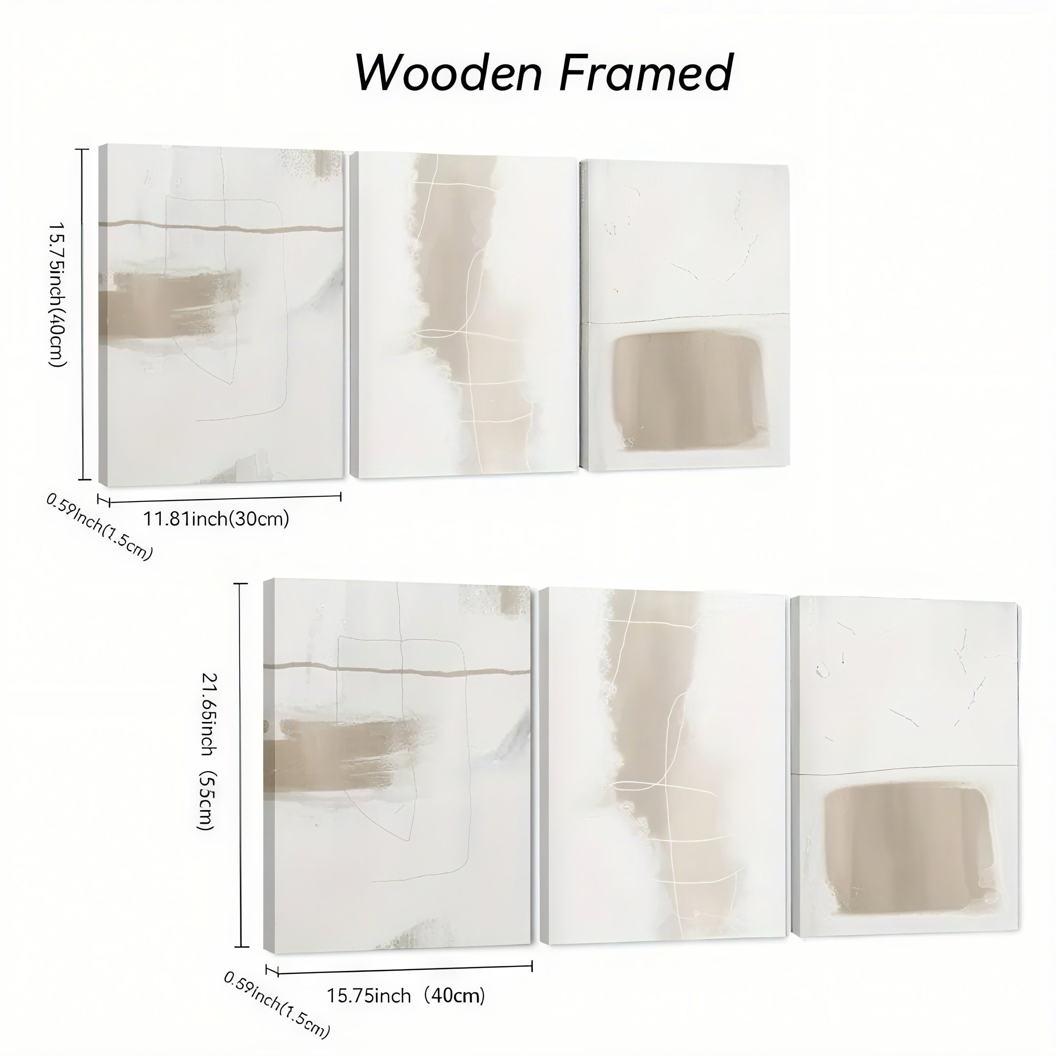 Zenora 3pcs Minimalist Modern Line Art Set