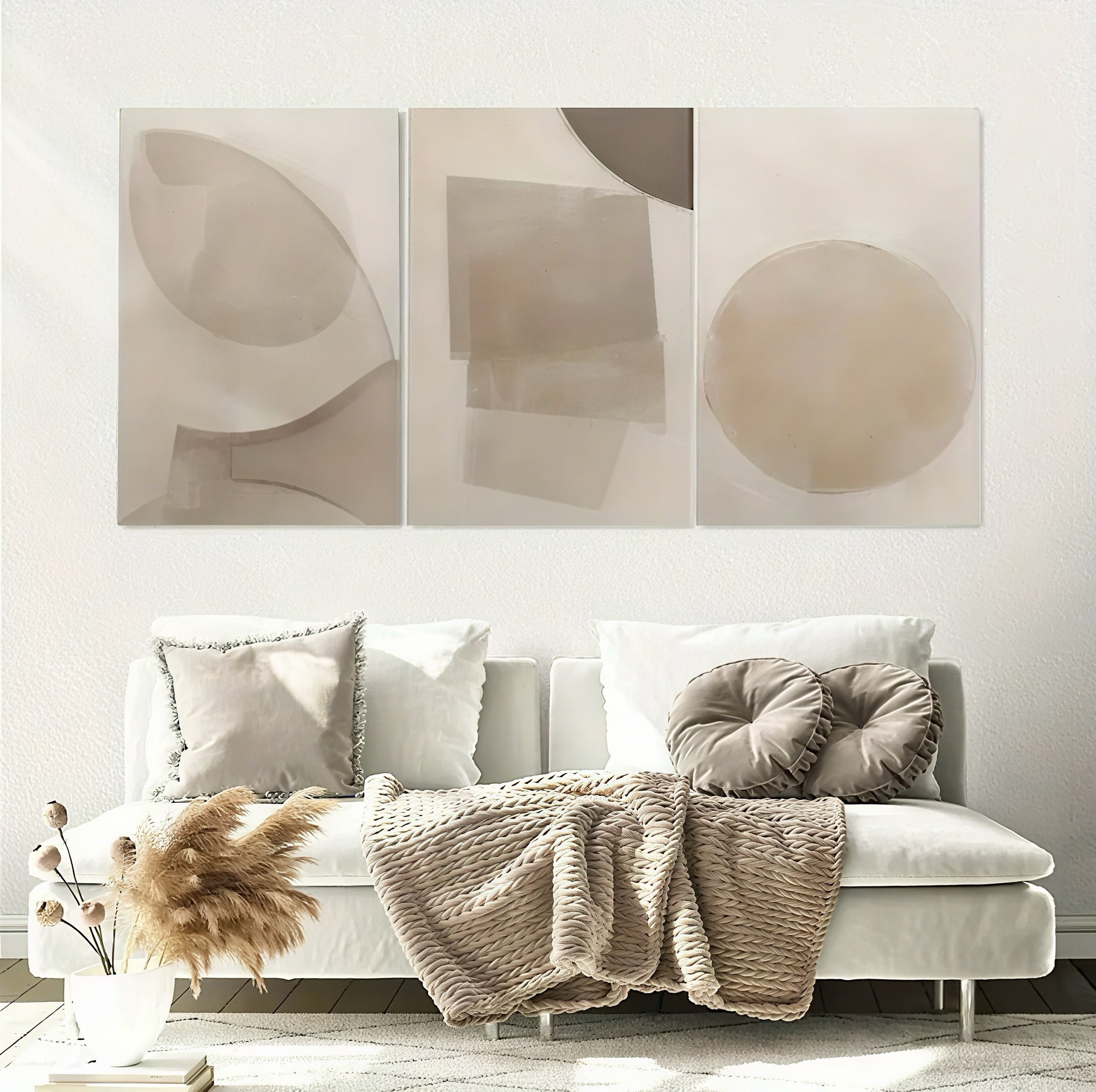 Zenora 3pcs Modern Neutral Abstract Art Set