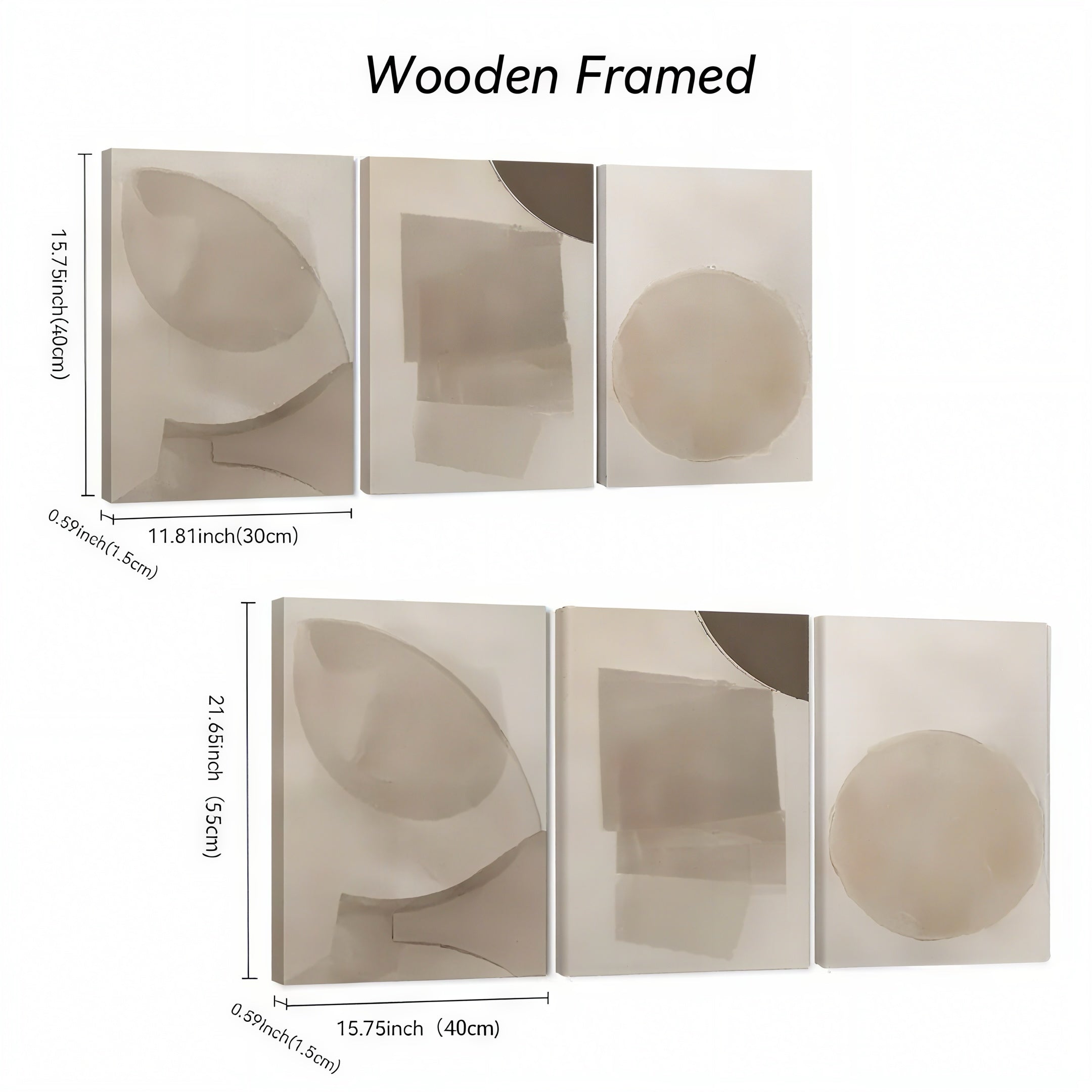 Zenora 3pcs Modern Neutral Abstract Art Set