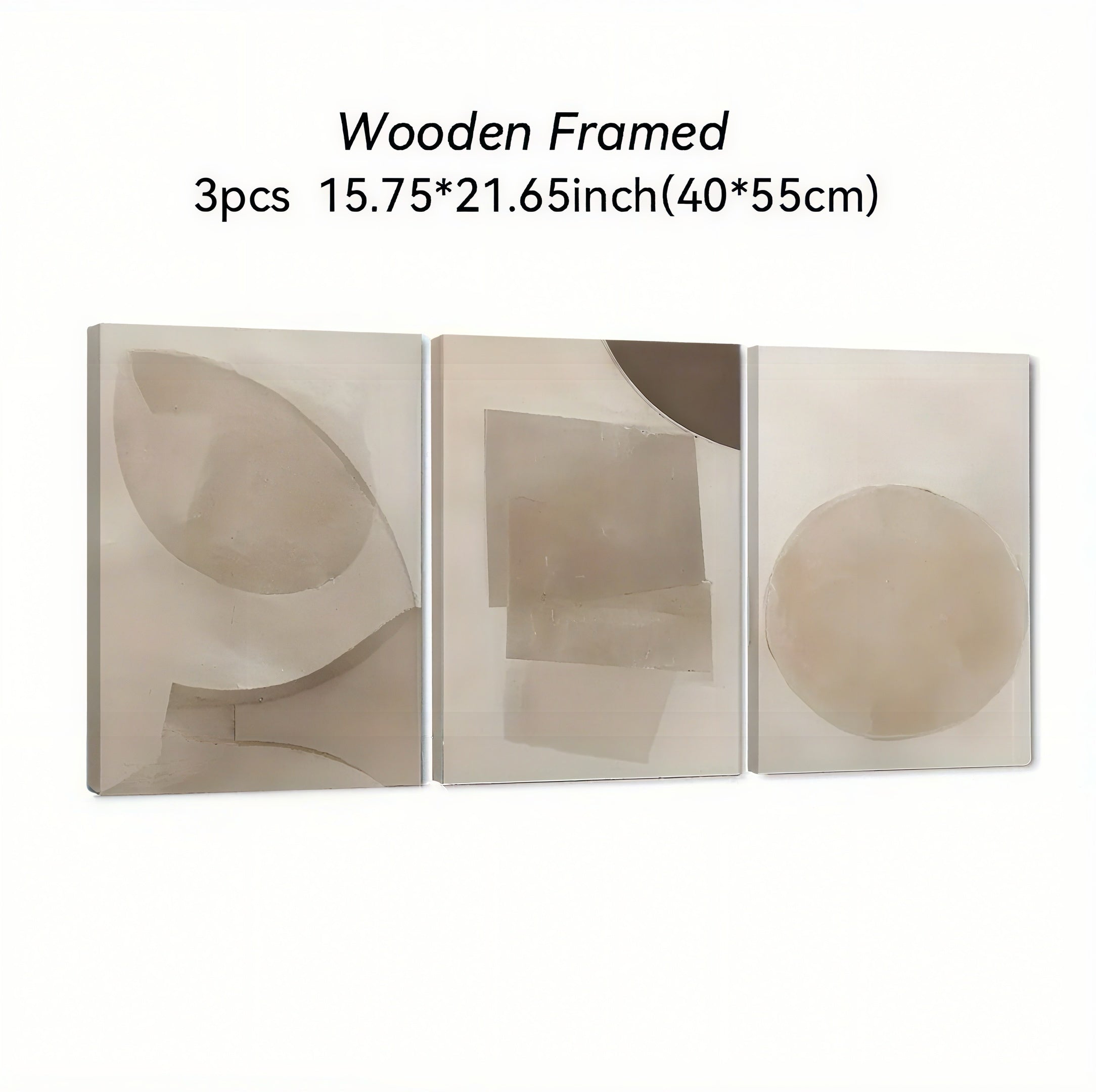 Zenora 3pcs Modern Neutral Abstract Art Set