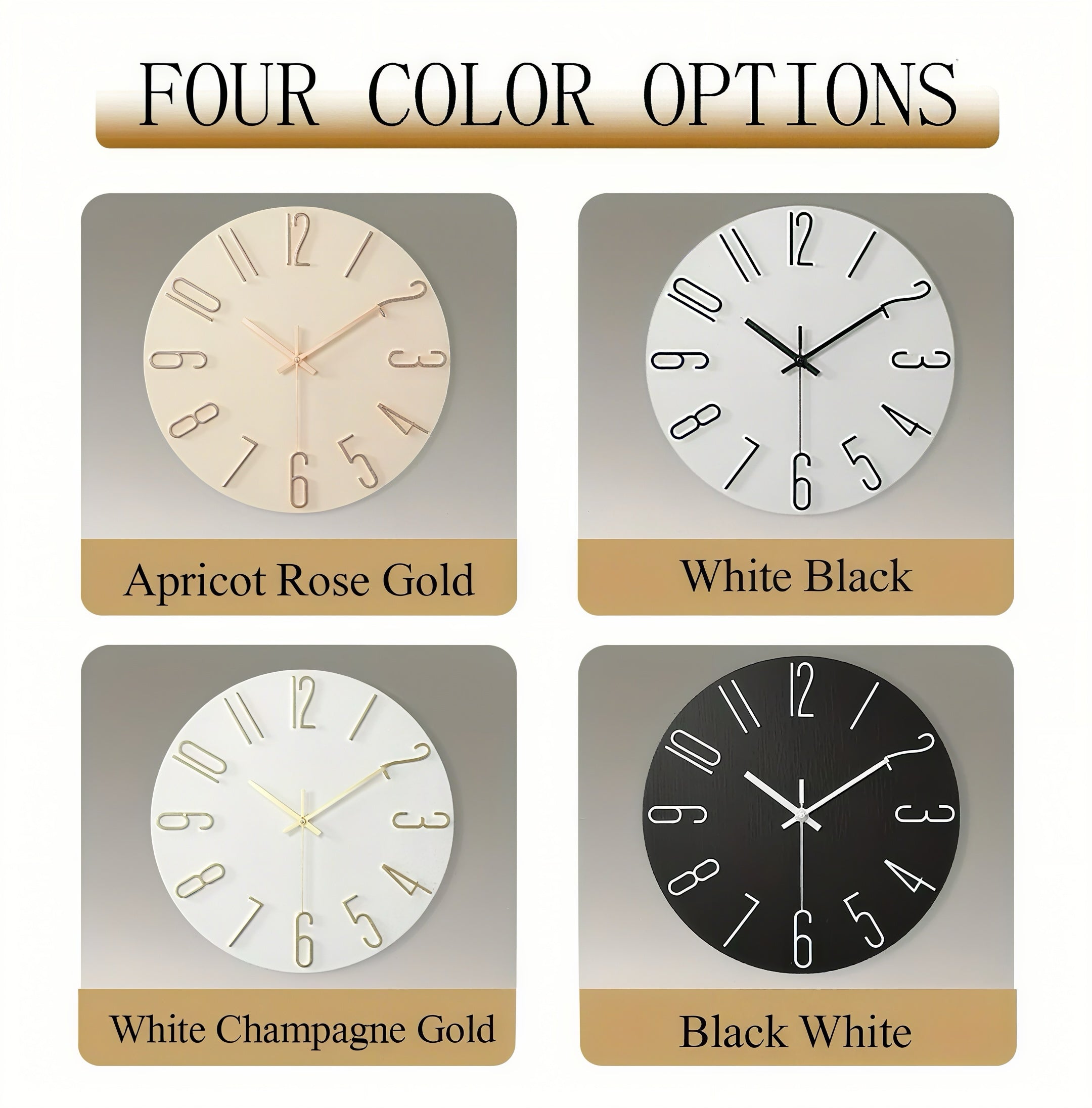 Zenora 12-Inch Modern Farmhouse Wall Clock