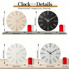 Zenora 12-Inch Modern Farmhouse Wall Clock