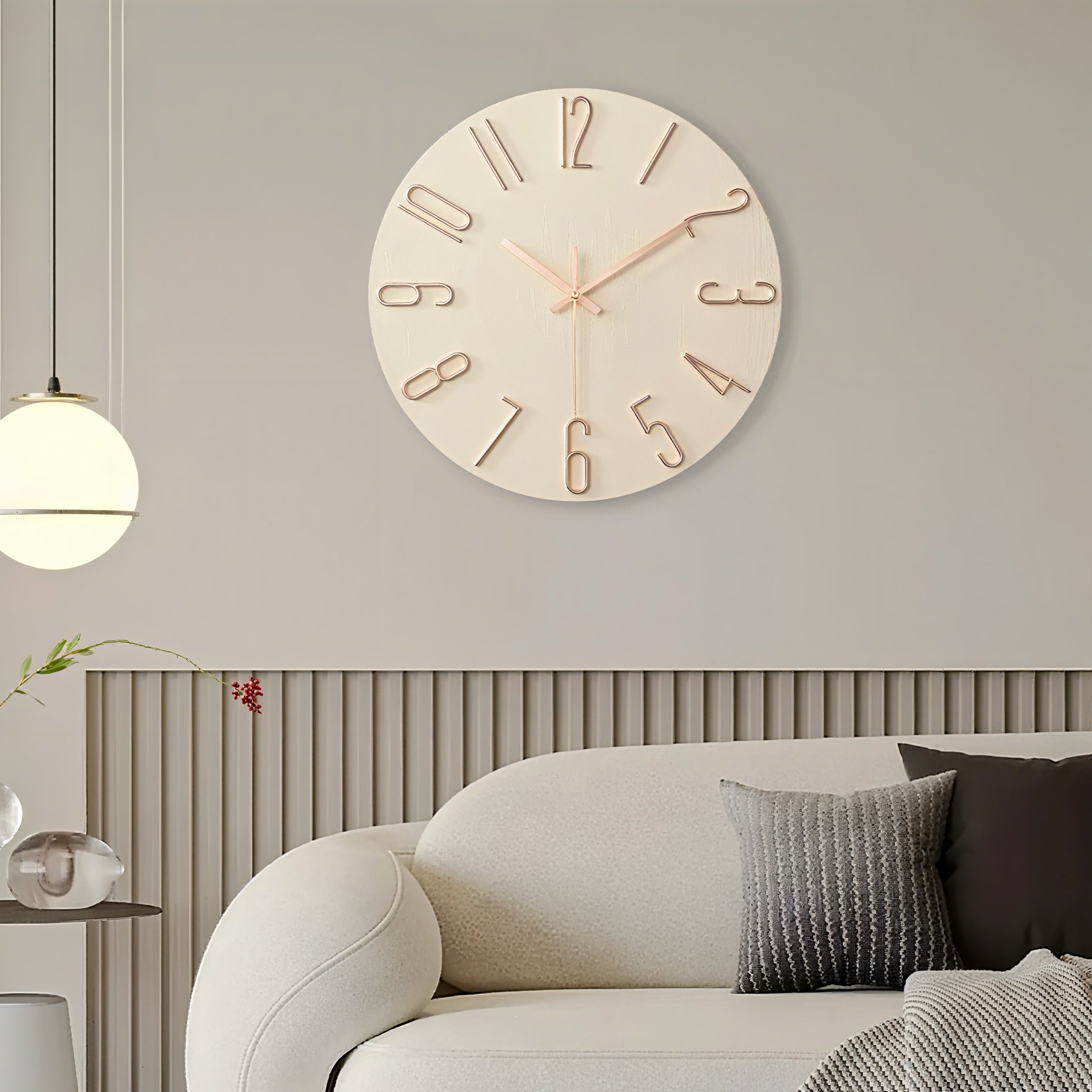 Zenora 12-Inch Modern Farmhouse Wall Clock